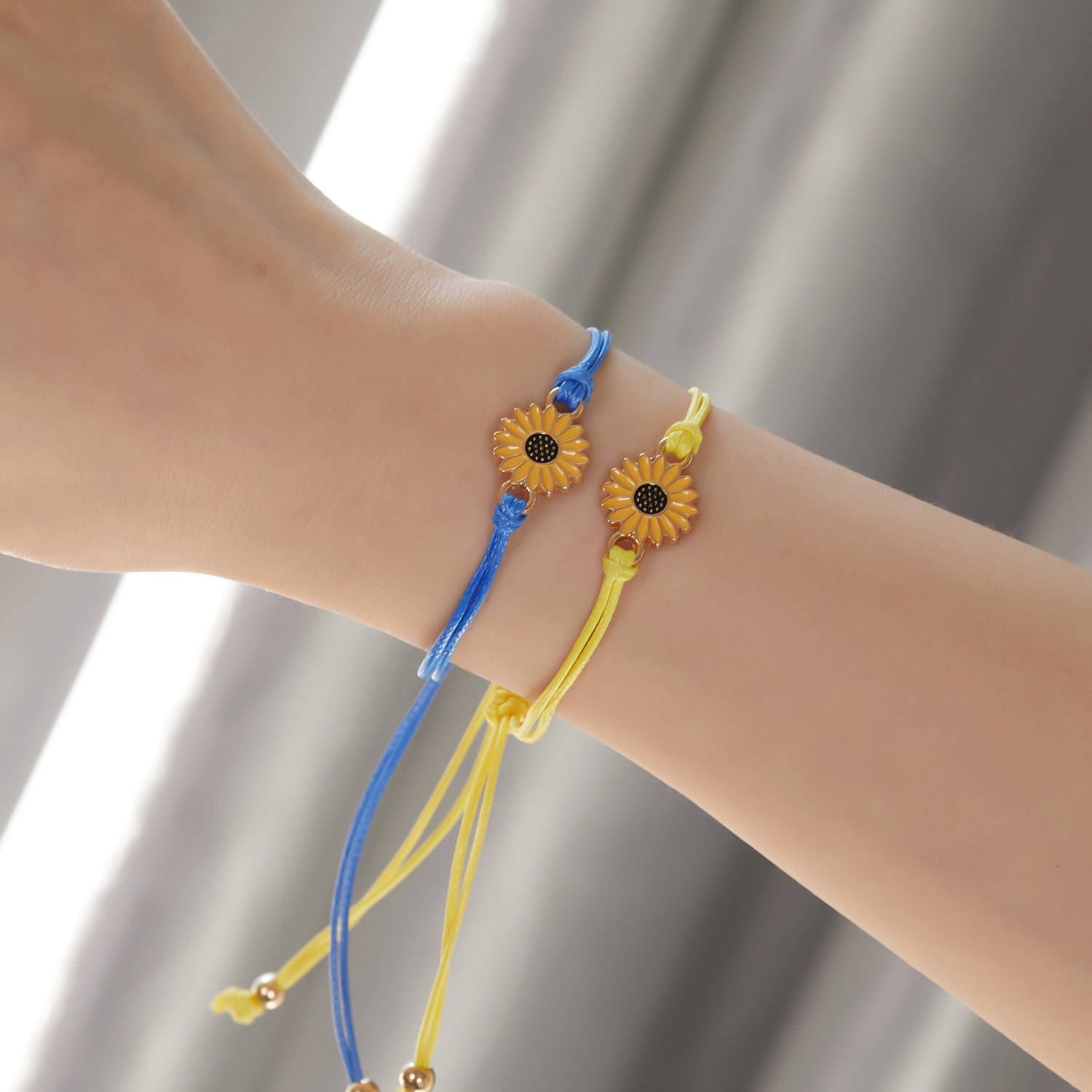 Wholesale  Sun Flower Paper Card Friendship Bracelet