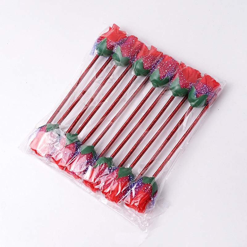 Wholesale Rose Cute Valentine' s Day Gift  Plastic Pen