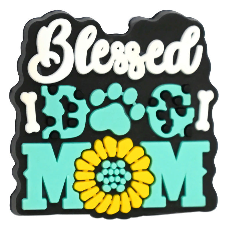 Wholesale Random 100pcs Creative phrases beaded English slogan rubber beads