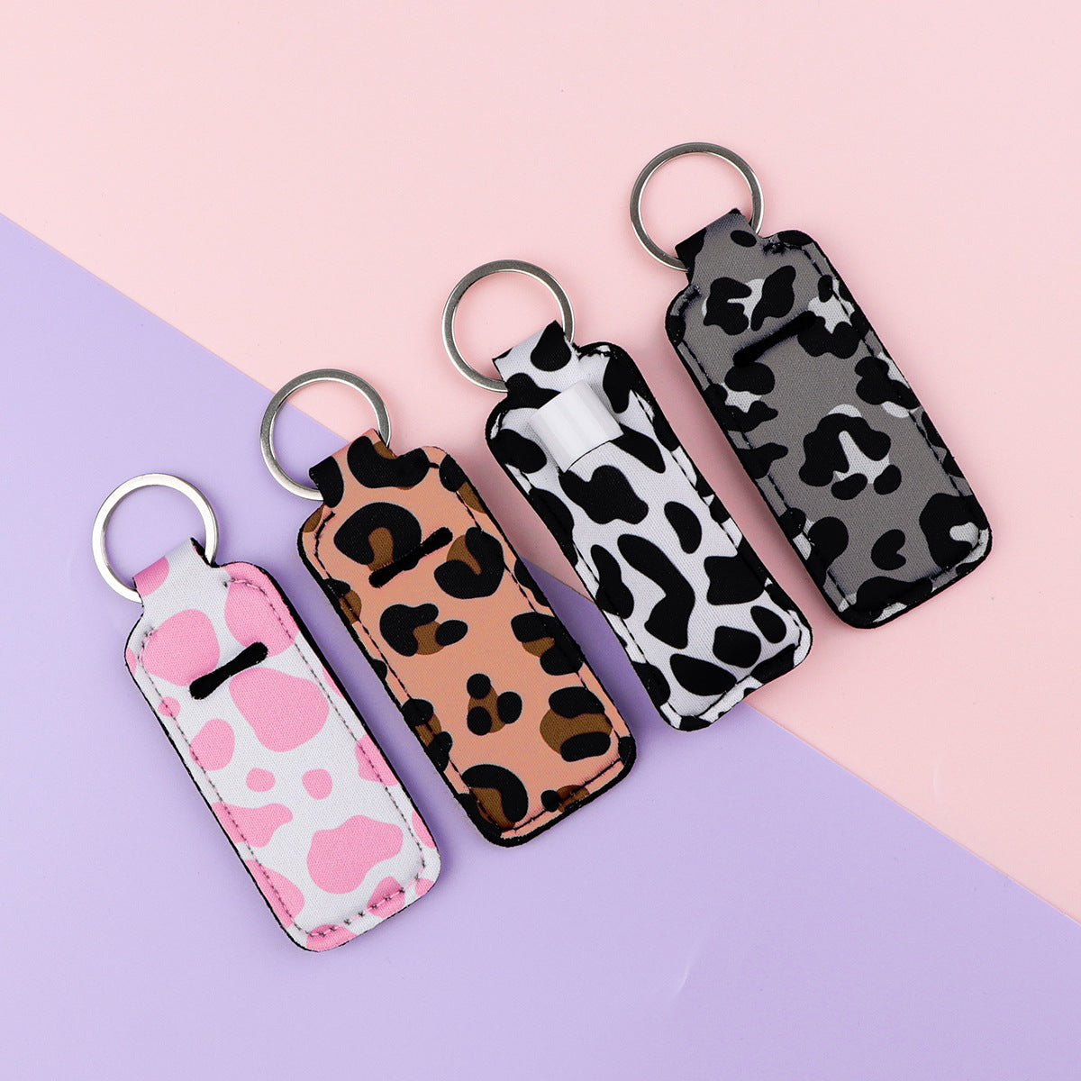 Wholesale Leopard Lipstick Set Keychain Accessories
