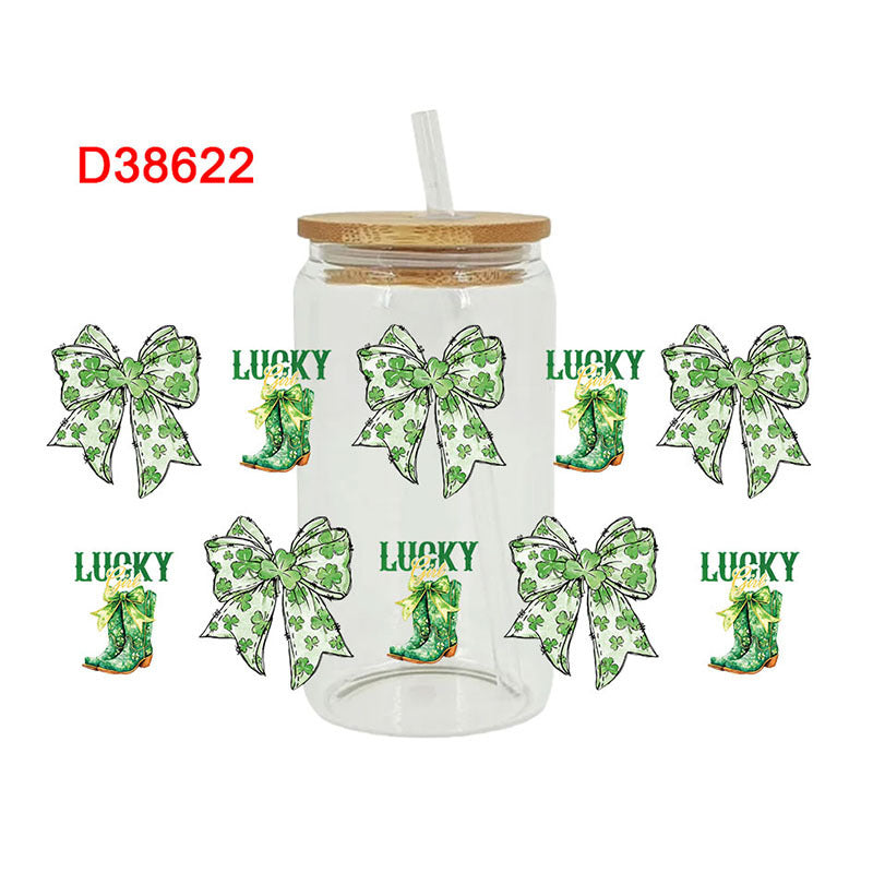 Wholesale UV transfer sticker for glass cups crystal label crystal sticker 16OZ UV DTF WRAPS