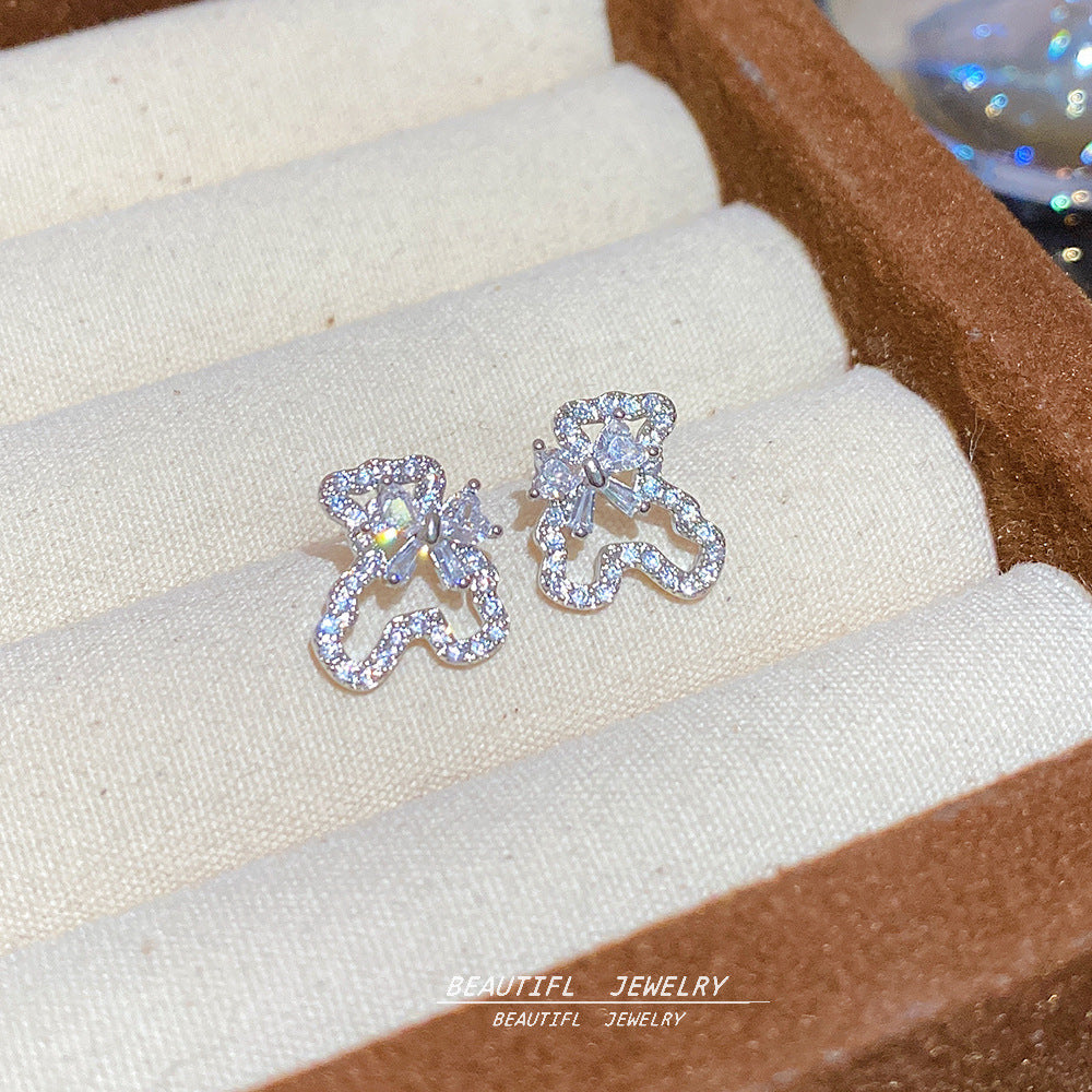 Wholesale 2pcs Flower Earrings Luxury Earrings Ear Studs