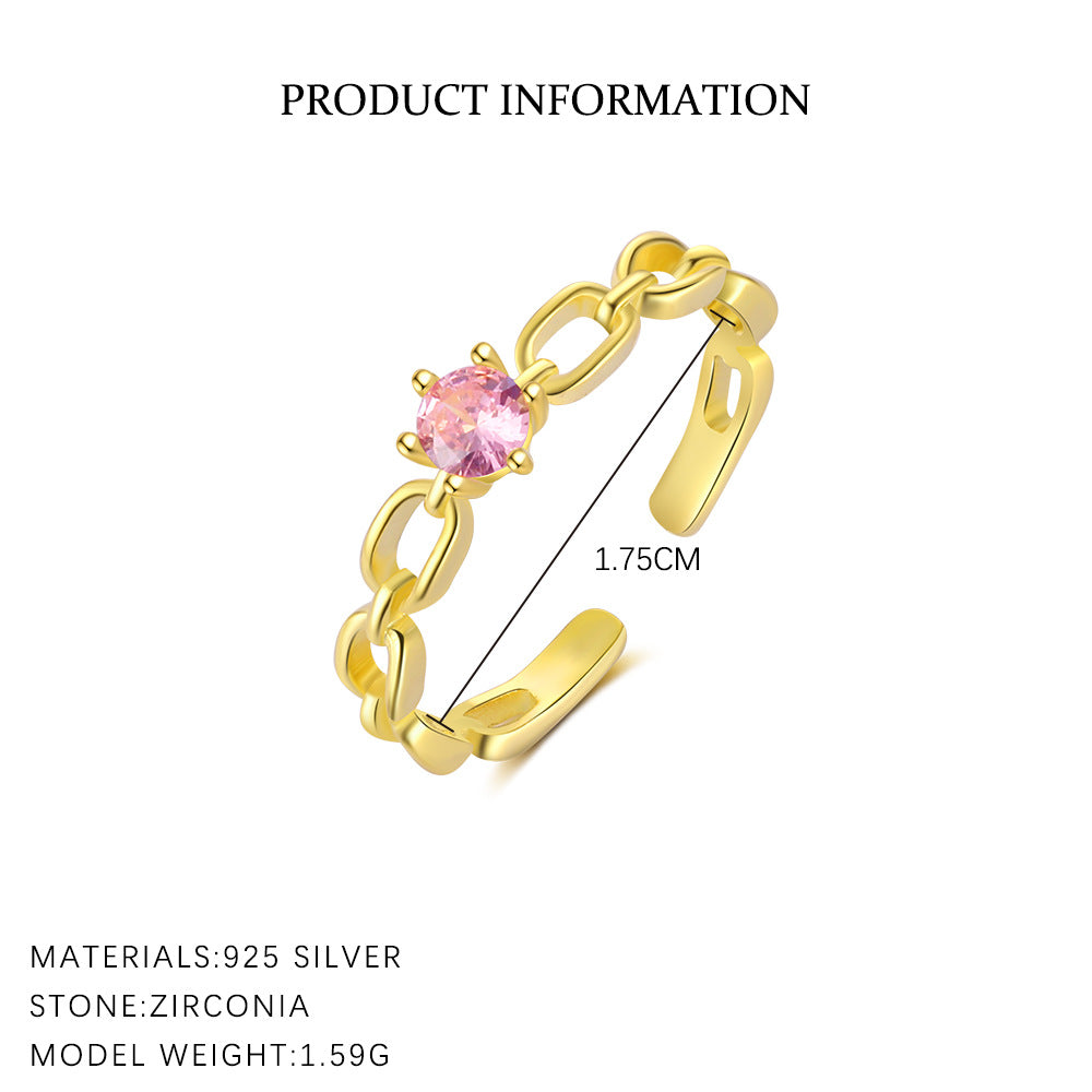 Wholesale S925 Sterling Silver Geometric Ring