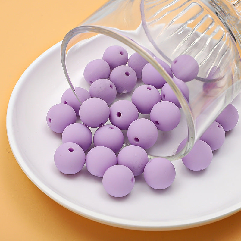 Cuentas acrílicas redondas de color laca de 100 piezas al por mayor