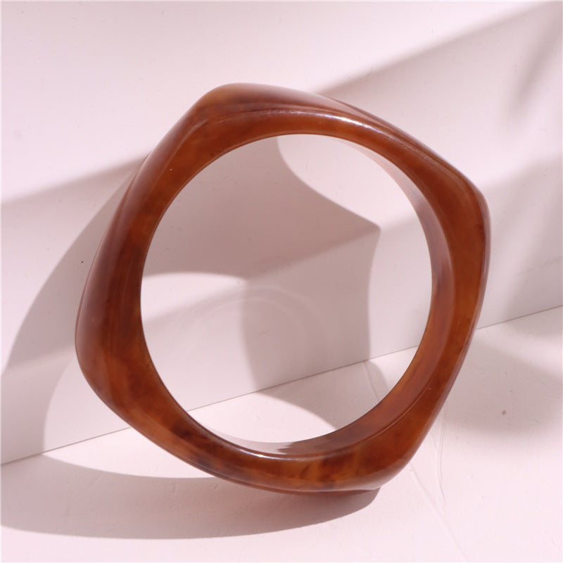 Wholesale Geometric Irregular Acrylic Ring Elegant Retro Bracelet