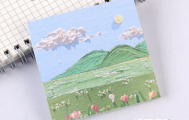 Wholesale Colorful oil painting style sticky notes