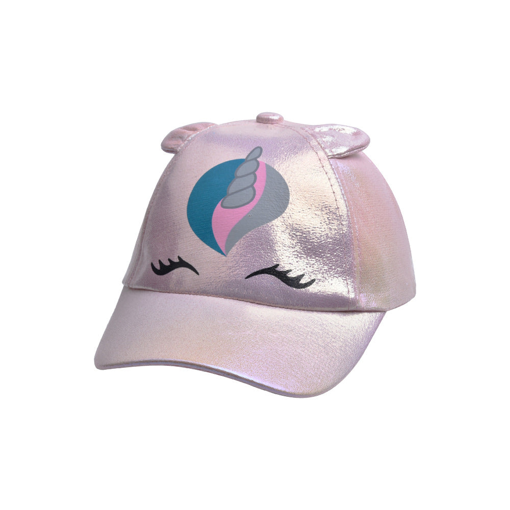 Wholesale children's hat cartoon colorful baseball hat unicorn sun hat baby girl little dinosaur peaked cap