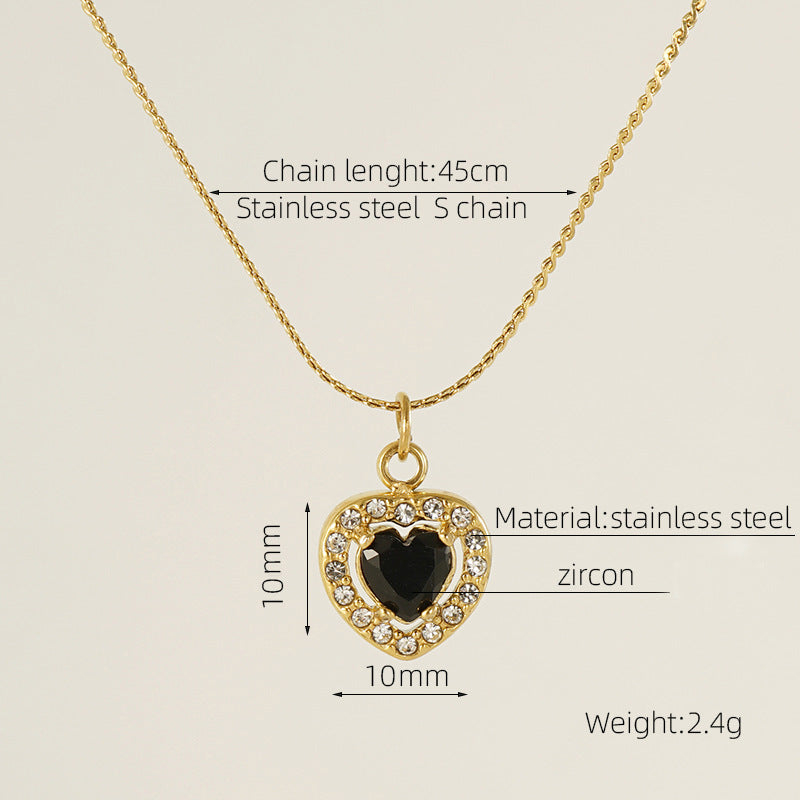 Wholesale Diamond Heart Inlaid Zirconia High-end Luxury Necklaces