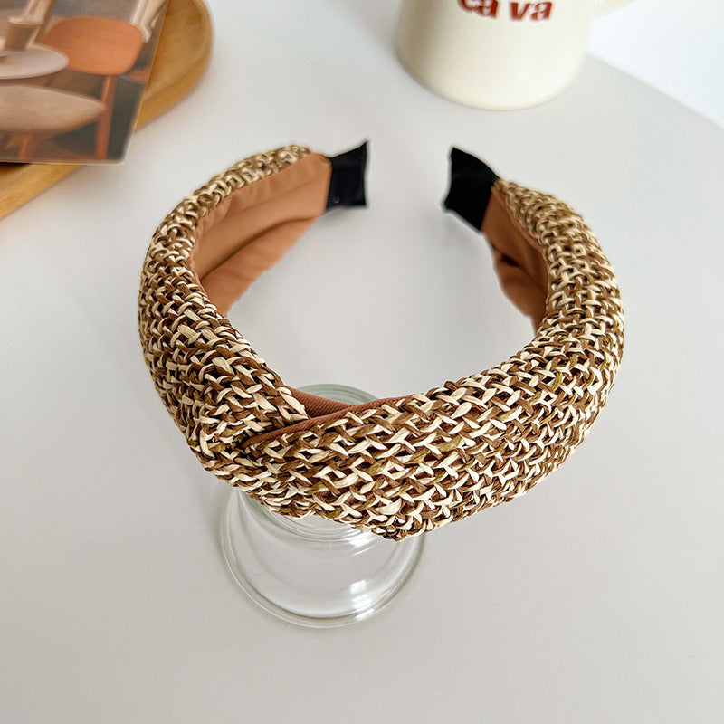 Wholesale Bohemian Autumn and Winter High Skull Knotted Headband