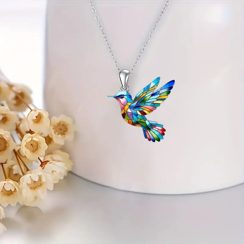 Wholesale Original design three-piece hummingbird earrings and necklace set