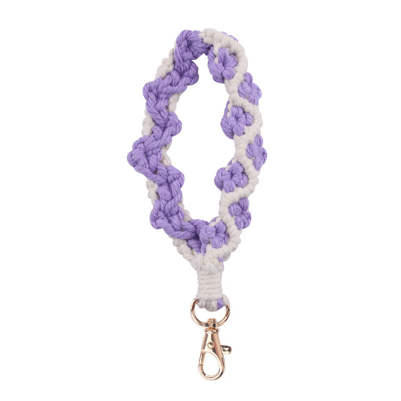 Wholesale Creative Pure Handmade Small Daisy Pattern Sneeper Keychain