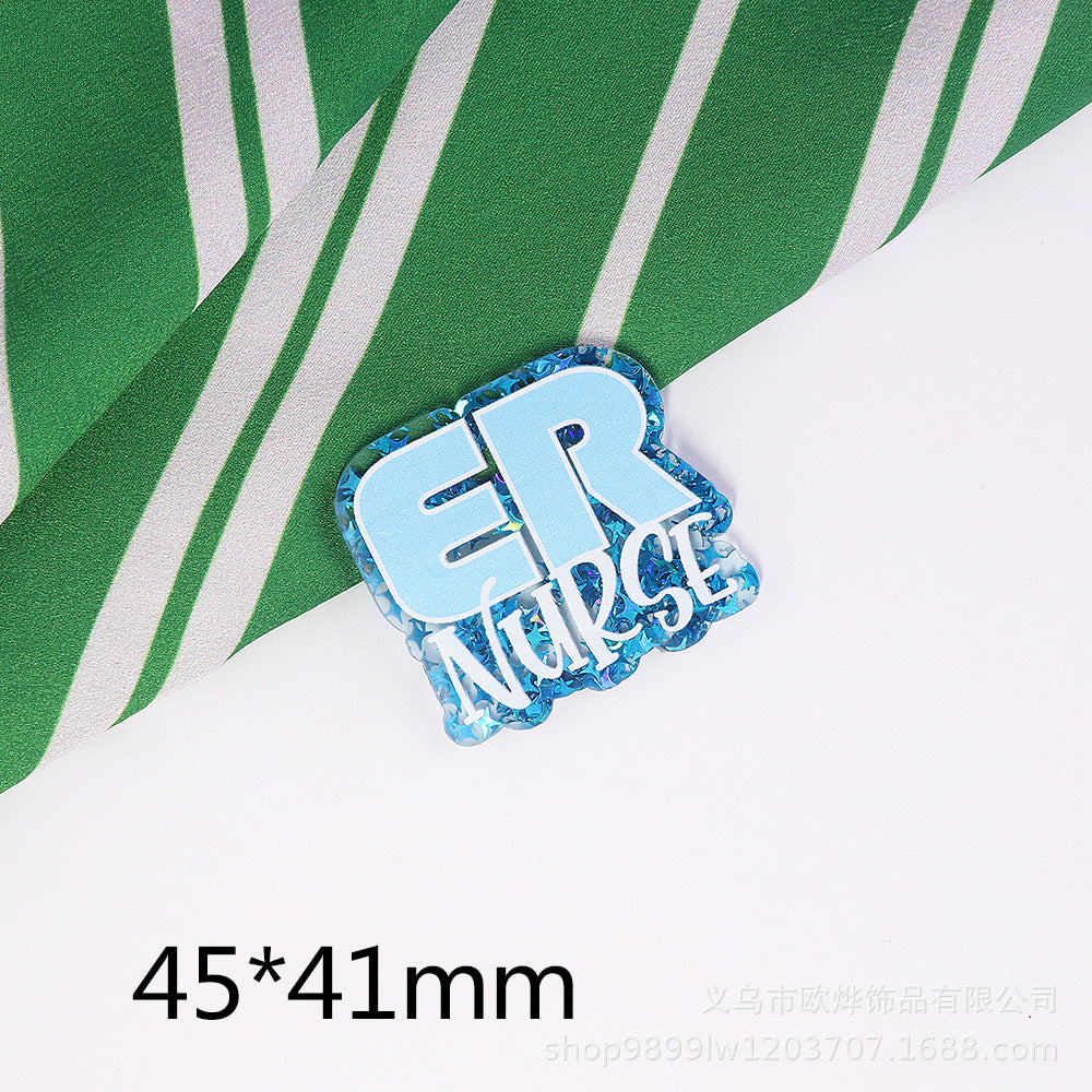 Wholesale 10pcs cartoon organ medical letter bag jewelry acrylic cute Acrylic Flatback accessories