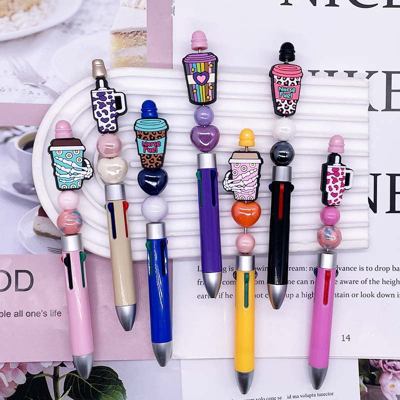 Wholesale Random100pcs Dairy Cup  PVC Soft Glue Travel Cup Focal Beads