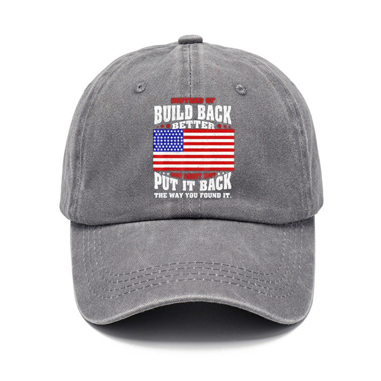 Wholesale Washed Denim Vintage Soft Top Distressed Baseball Cap