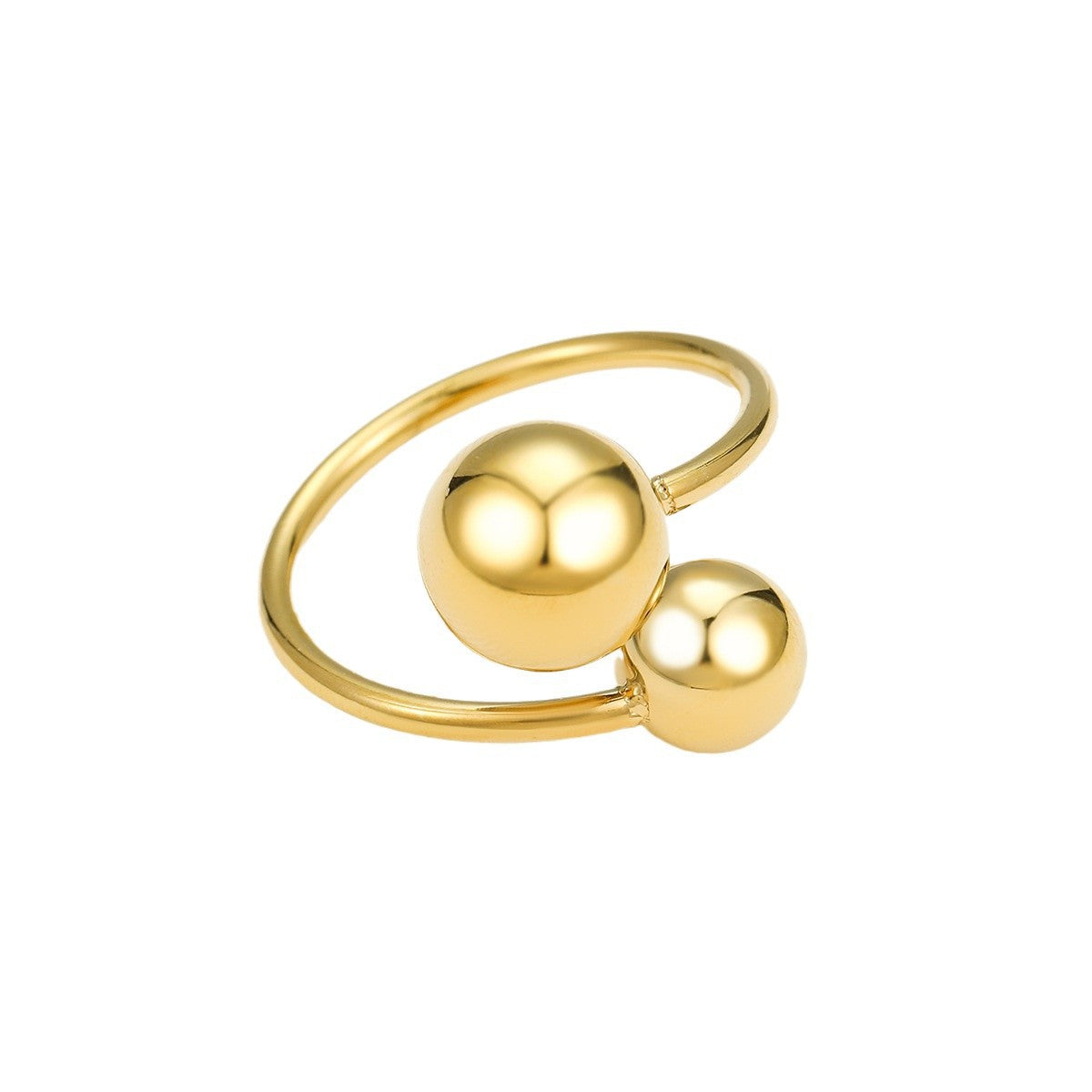 Wholesale Stainless Steel Rings with Geometric Opening Irregular Non-Fading Ring Jewelry