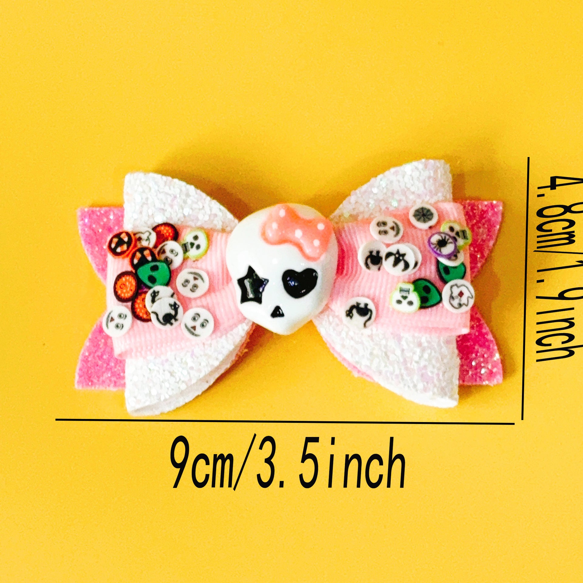 Wholesale  Pumpkin Ghost Bat Skull Candy Needle Bow Children' s Hair Clip