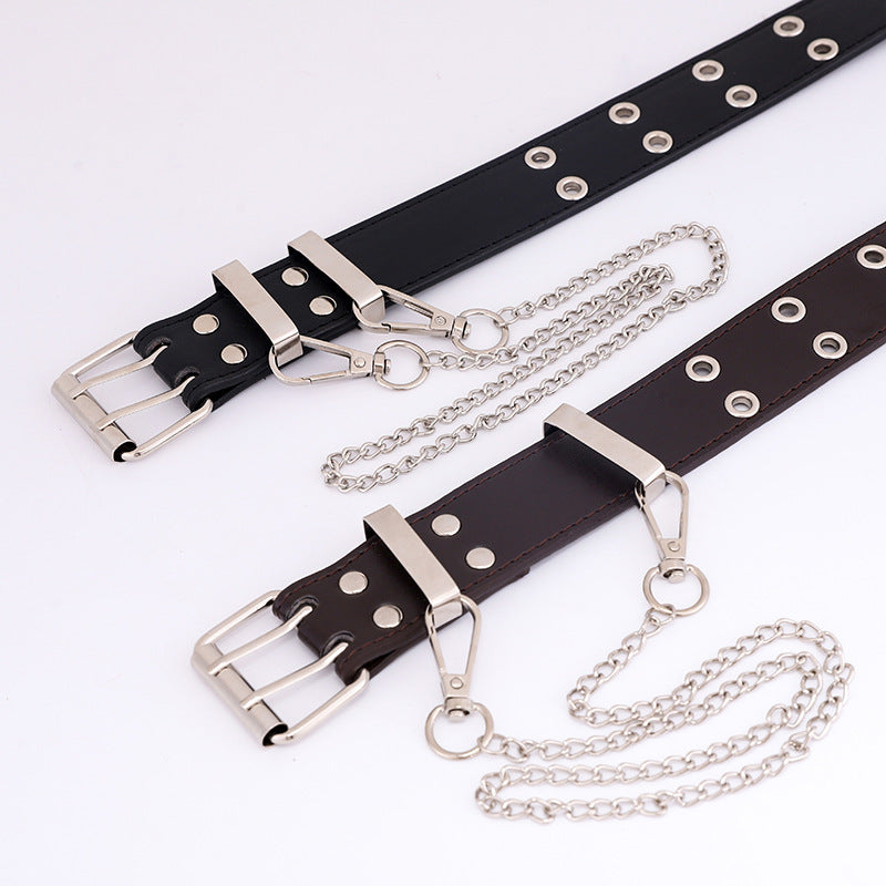 Wholesale Double exhaust eyelet girls'  belt