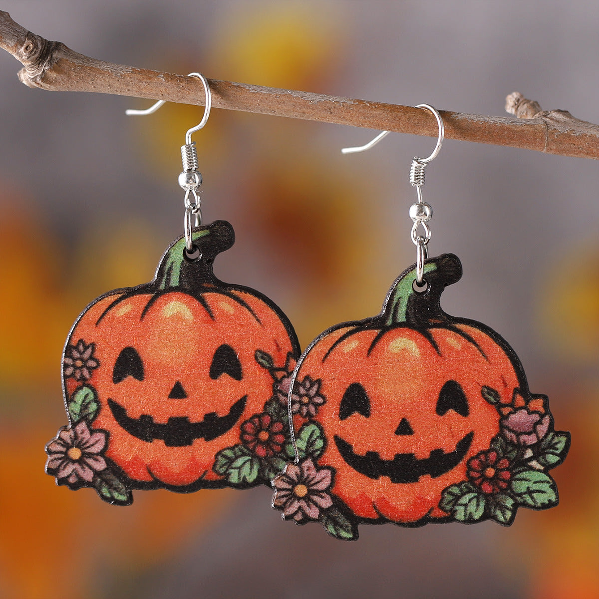 Wholesale Ghost Face Pumpkin Witch Hat and Witch Boots Pendant Earrings