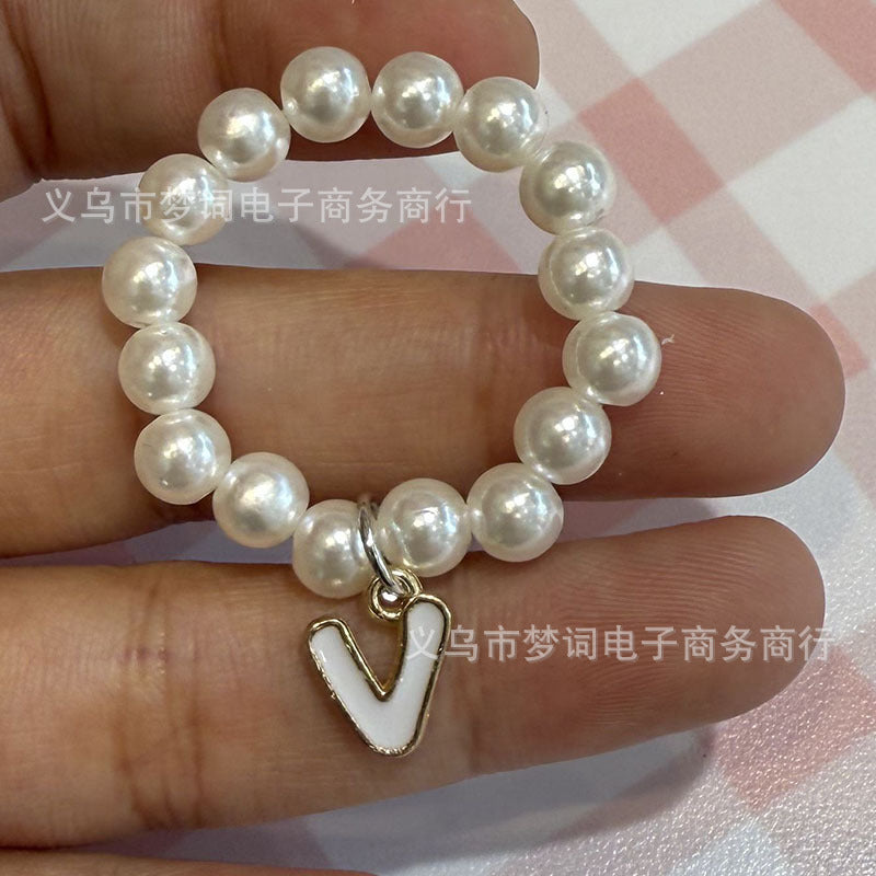 Wholesale 26 letter pearl necklace Doll Accessories
