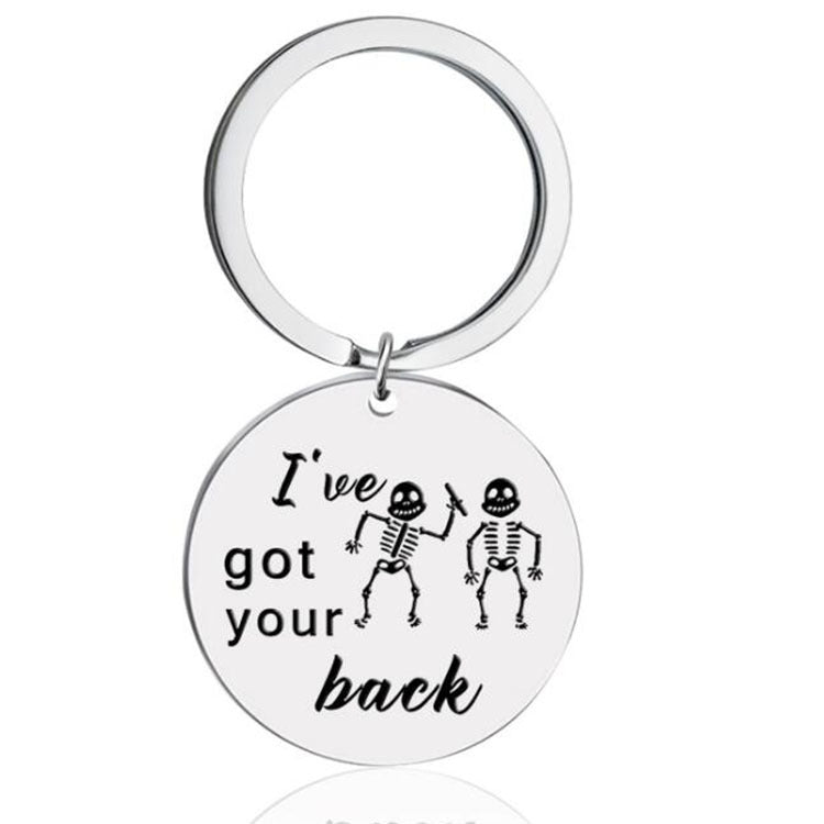 Wholesale Round Brand Stainless Steel Keychains