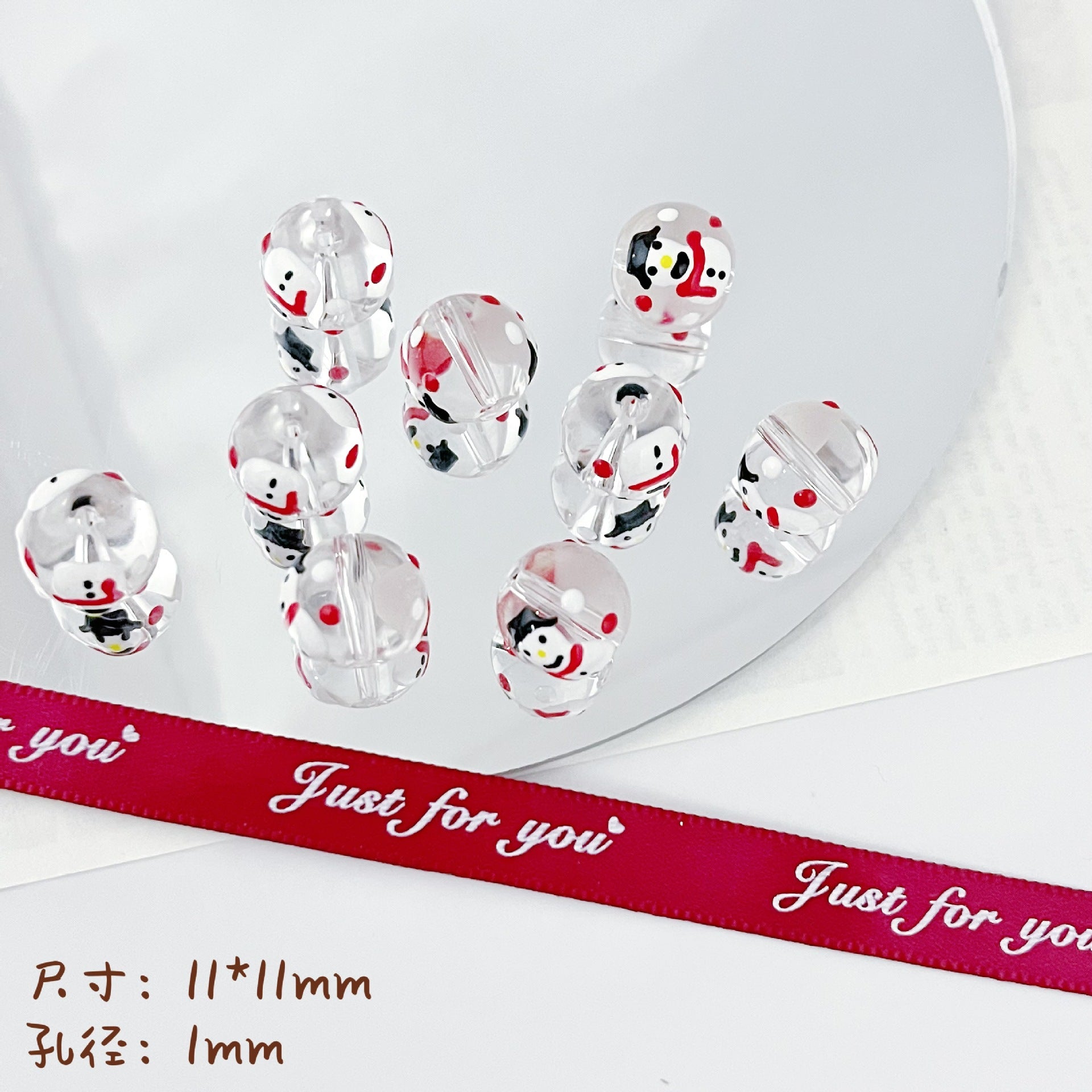 Wholesale 10pcs Santa Claus Snowflake Christmas Series Beads