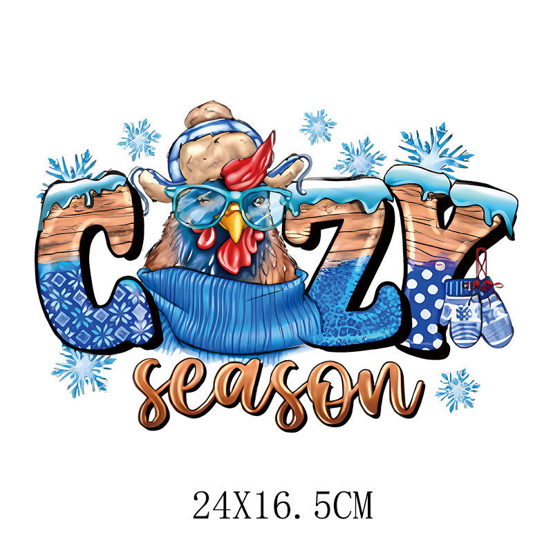 Wholesale Christmas snowman cartoon heat transfer  UV DTF Ready to Press Transfers Wraps