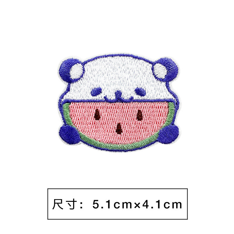Wholesale Non Woven Fabric Cartoon Embroidered Patch Sticker For Towel DIY Accessory