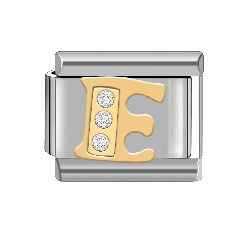 Wholesale Italian Charm Bracelet 9mm DIY Stitched Detachable Monogram Diamond Combination Bracelet