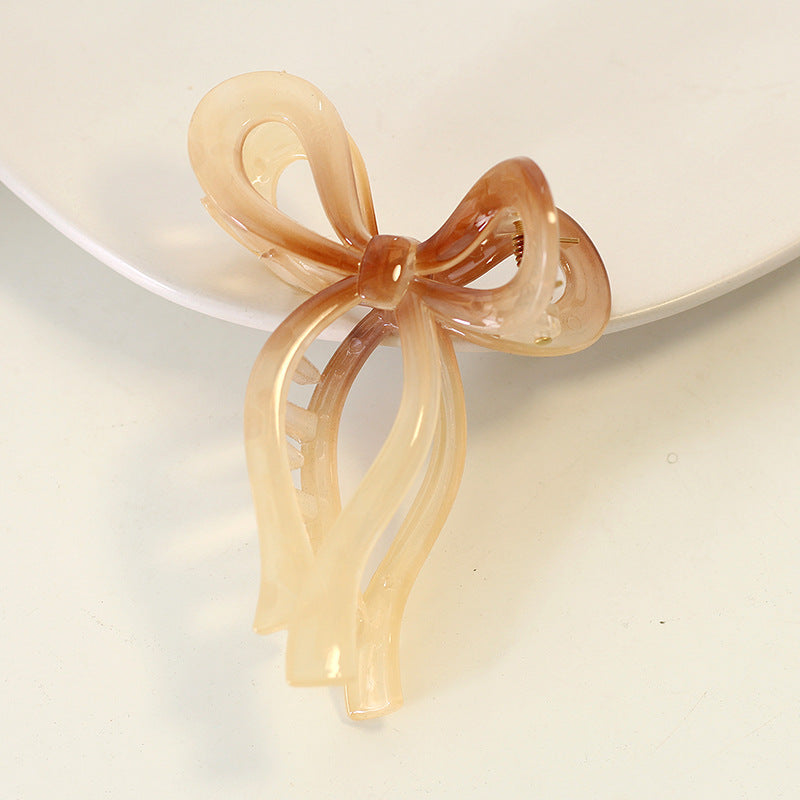 Wholesale Bow Hair Updo Gradient Color Shark Clip