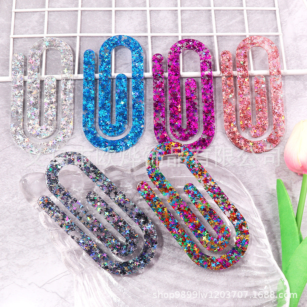 Wholesale 10pcs  Acrylic paperclip bookmark