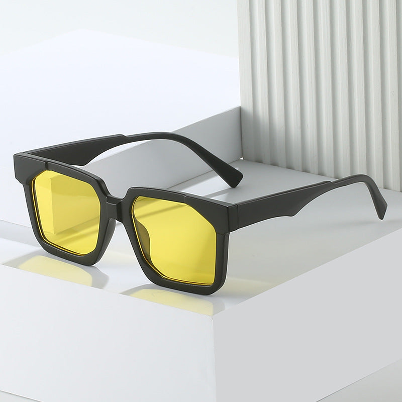 Wholesale Square Frame Simple PC Color Retro Sunglasses
