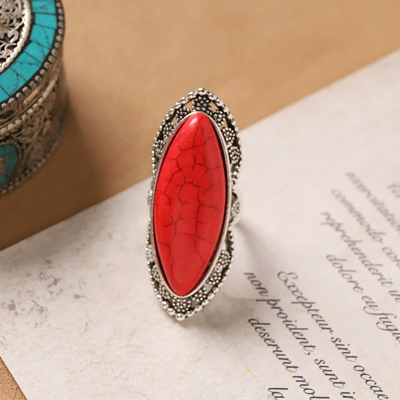 Wholesale Vintage ethnic style carved Bohemian open ring