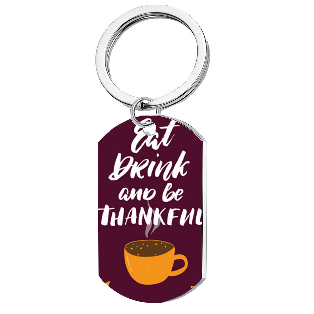 Wholesale Western Farm Stainless Steel Keychain