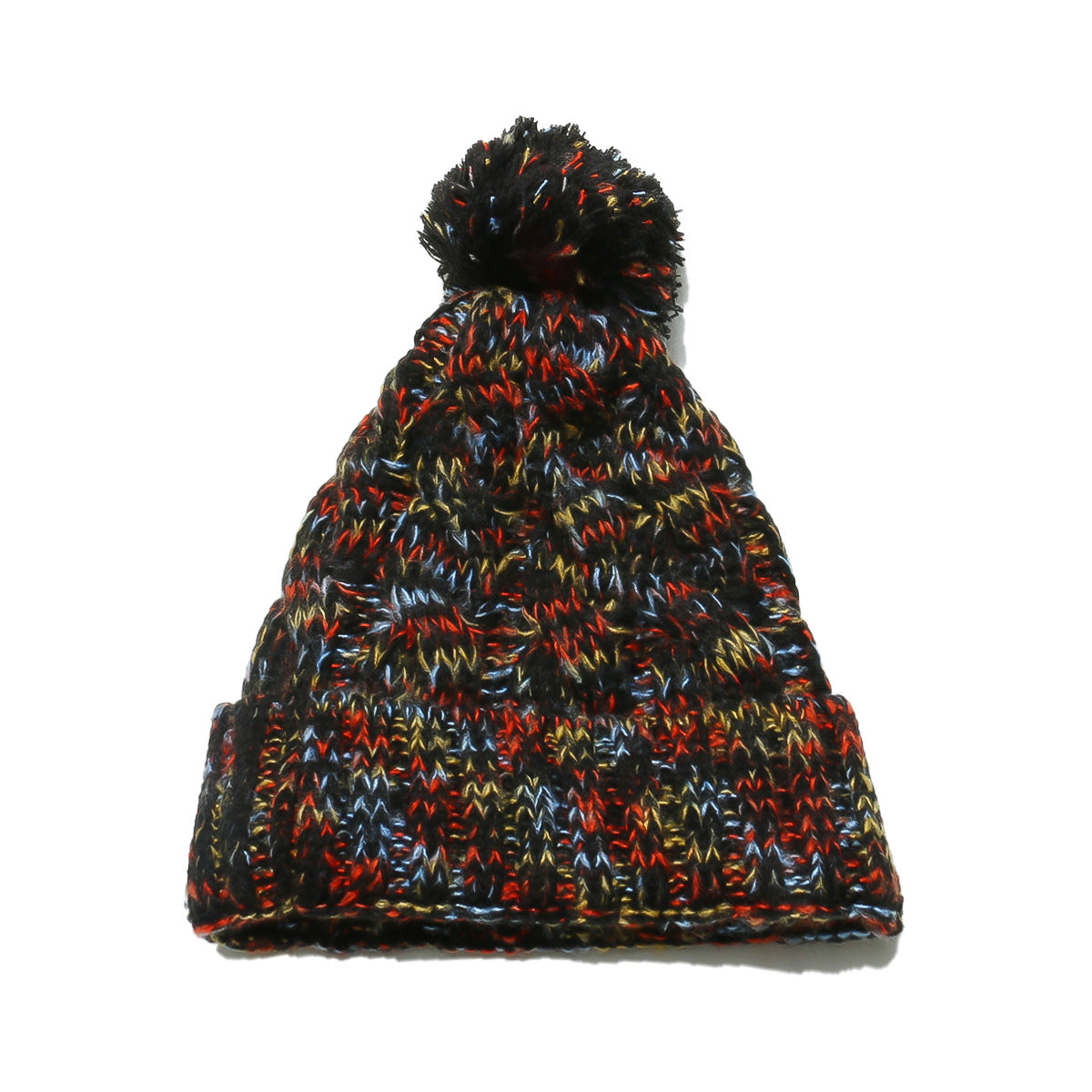 Wholesale Autumn and Winter New Outdoor Fleece Thickened Plaid Knit Hat for Women