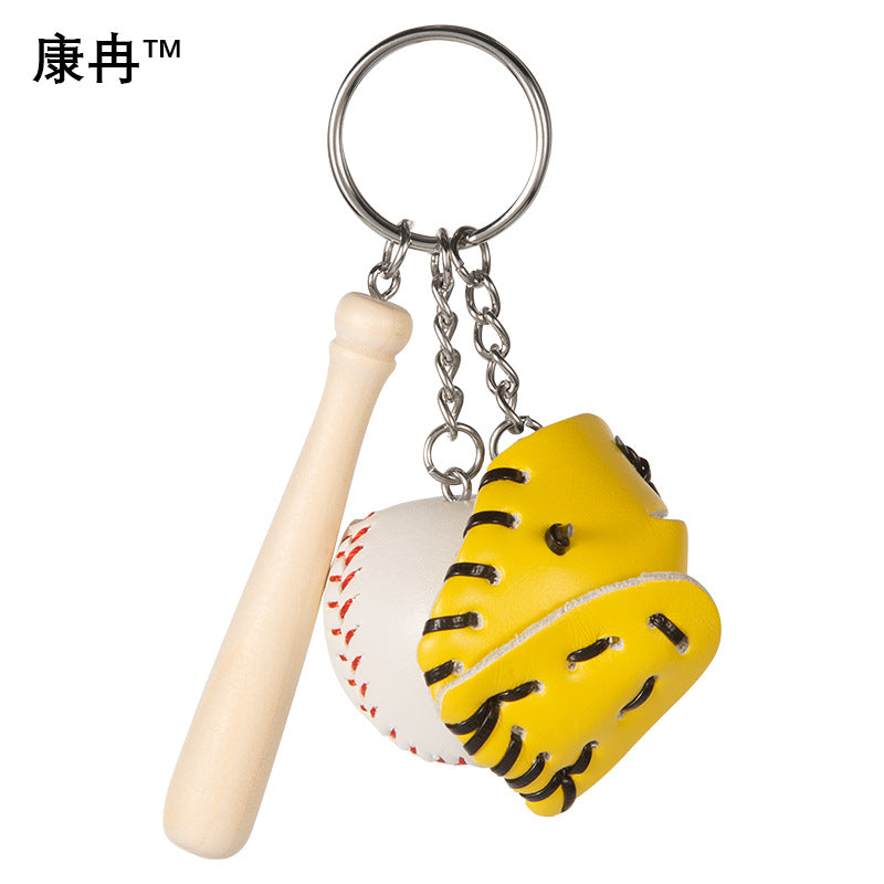 Wholesale Mini Cross-border Explosions Baseball Keychain Bag Pendant Softball Gloves Softball Baseball Pendant