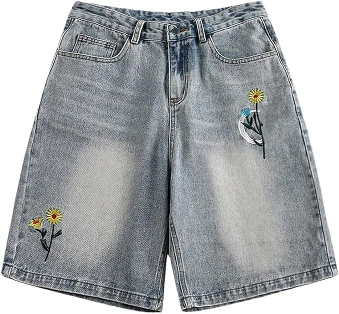 Wholesale High Waist Denim Loose Jeans Casual Wide Leg Shorts Women