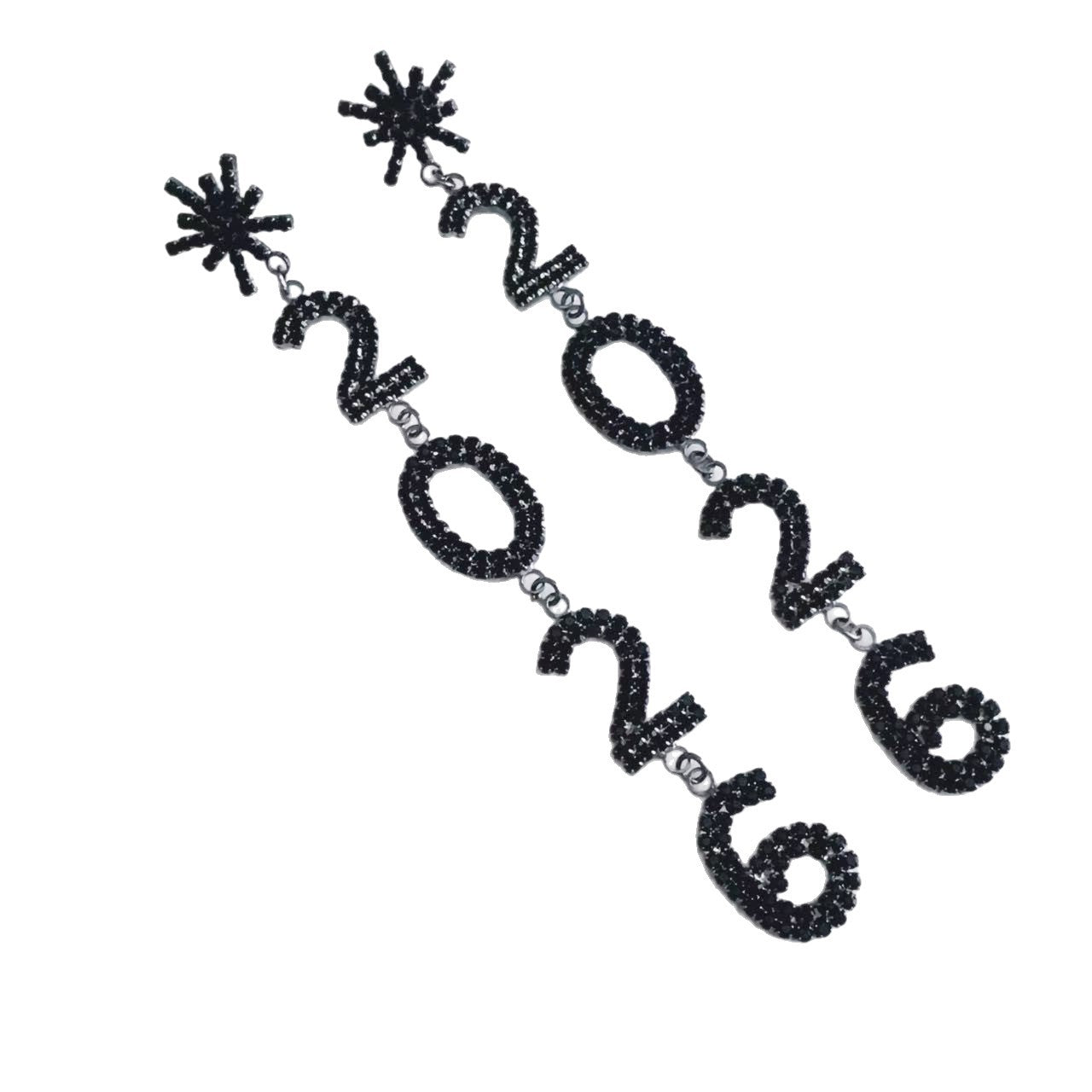 Wholesale Diamond Snowflakes 2026 Christmas Blingbling Earrings