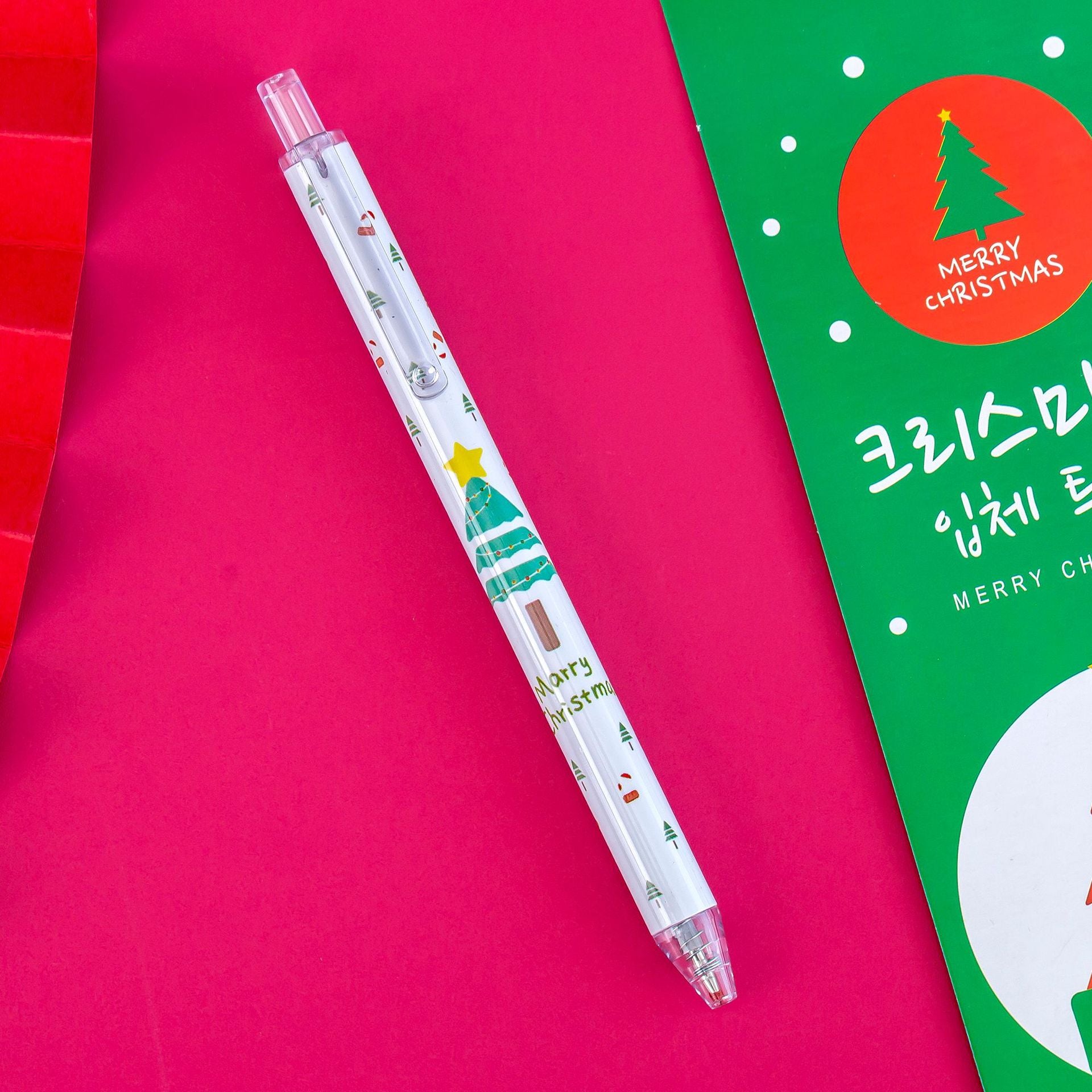 Wholesale Plastic Christmas Gifts Cartoon Press Rollerball Pen