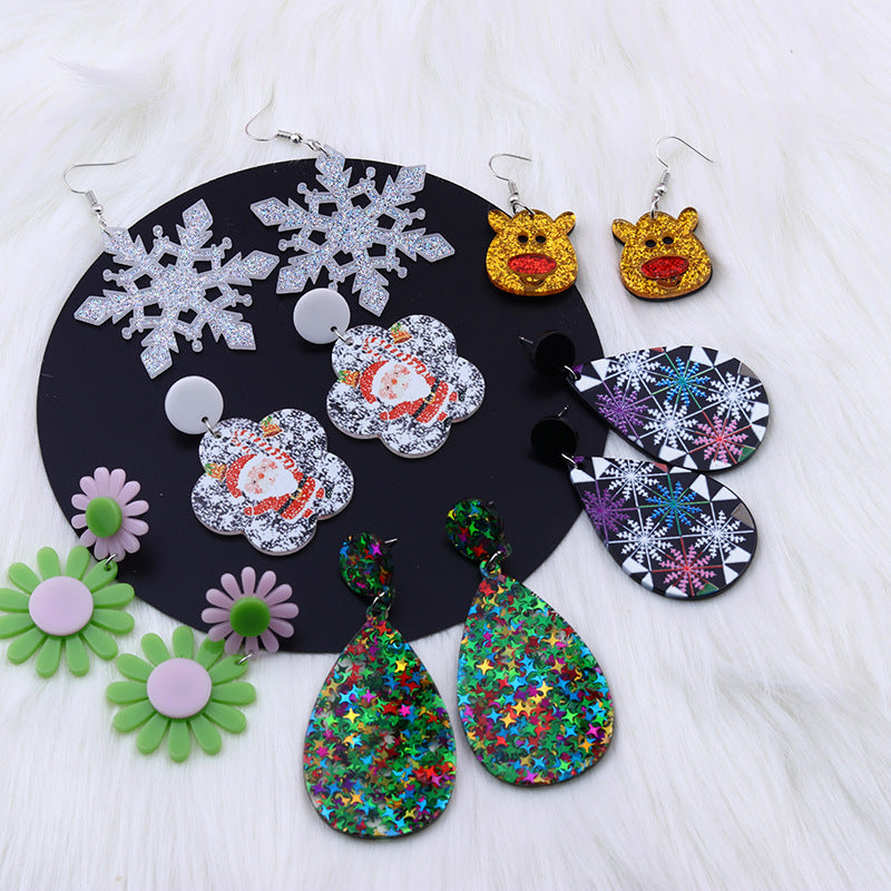 Wholesale Star Mask Carnival Acrylic Earrings