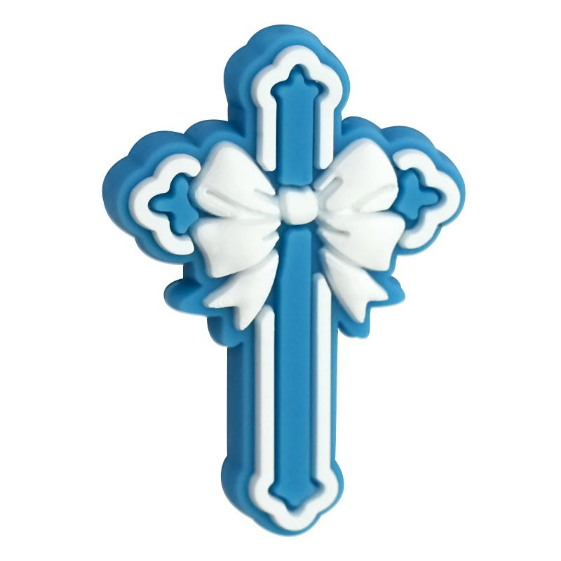 Wholesale Random 100pcs Colorful Bow Cross Focal Beads