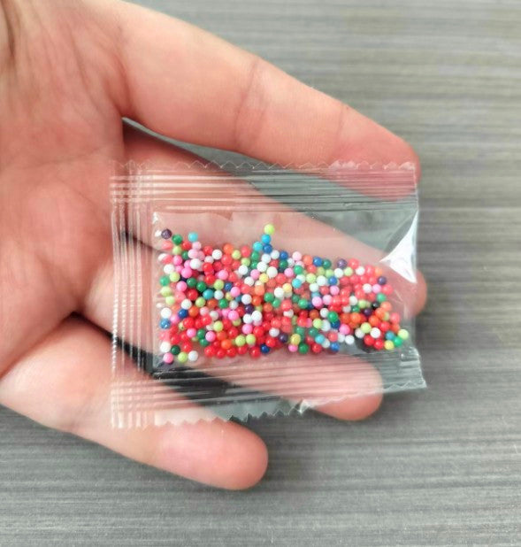 Wholesale 10pcs 5mm Plastic Bagged Simulation Broken Candy Broken Sequins Empty Tube Pen Diy Jewelry Accessories