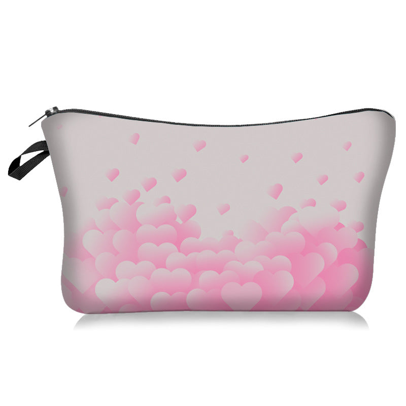Wholesale Valentine's Day Love Series Cosmetic Bag Hand Storage Toiletries Bag
