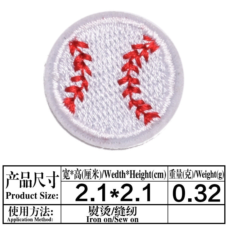 Wholesale adhesive embroidered cloth stickers basketball  DIY Patches