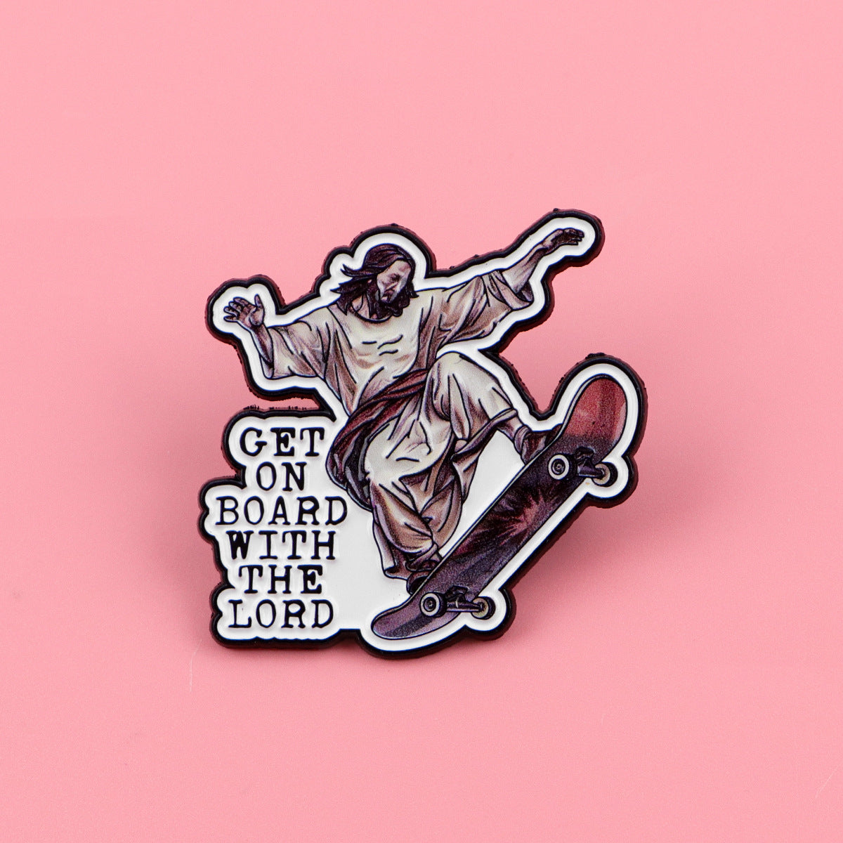 Wholesale Skateboard Brooch Cartoon Metal Badge Creative English Accessories