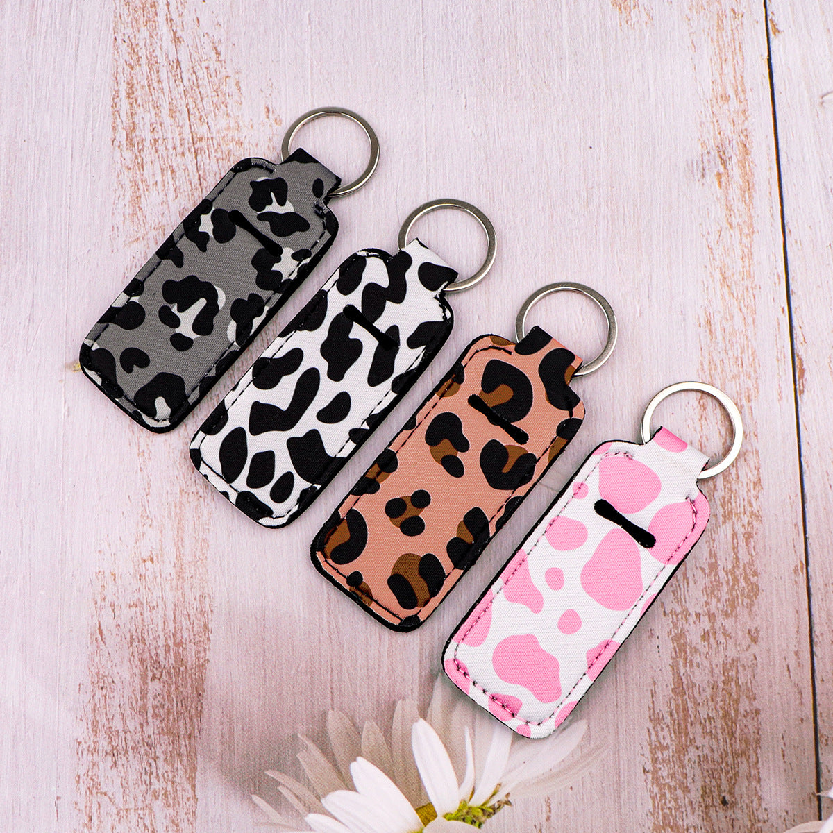 Wholesale Leopard Lipstick Set Keychain Accessories
