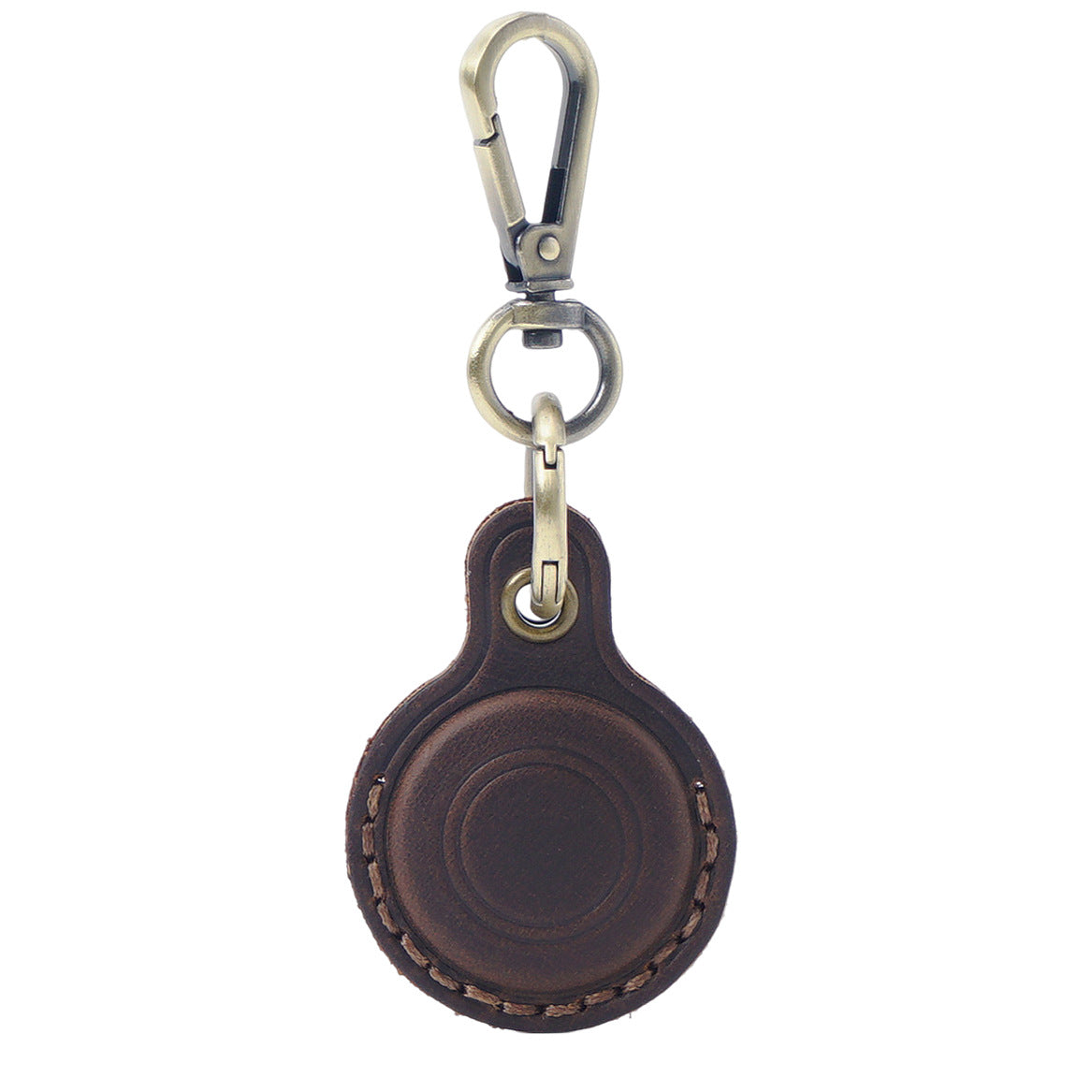 Wholesale Anti-lost Protective Case Cowhide Tracker Leather Keychain