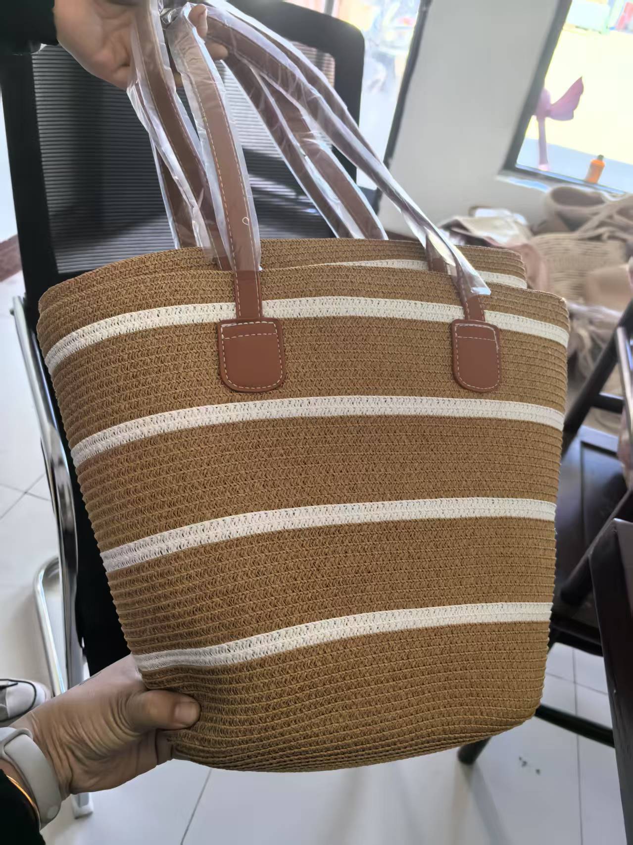 Wholesale Large Capacity Woven Shoulder Bag Rattan Straw Bag Tote Bag