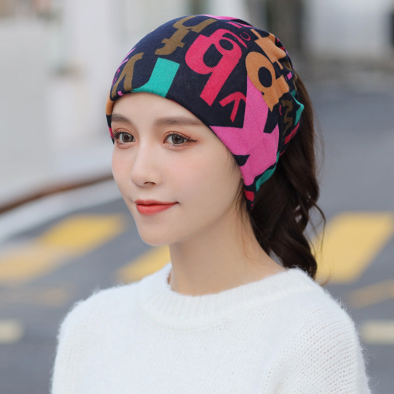 Wholesale Autumn and Winter Cold-proof and Warm Multifunctional Knitted Scarf Pullover Imitation Cashmere Hat