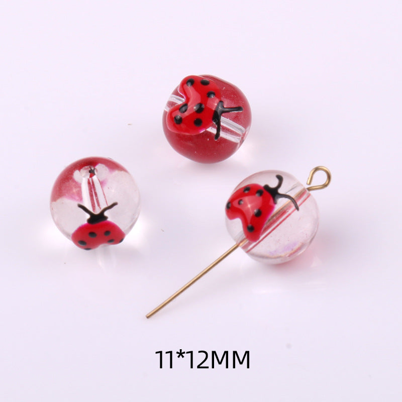 Cuentas de dispersión de dispersión recta de vidrio pintado a mano de aceite de goteo al por mayor