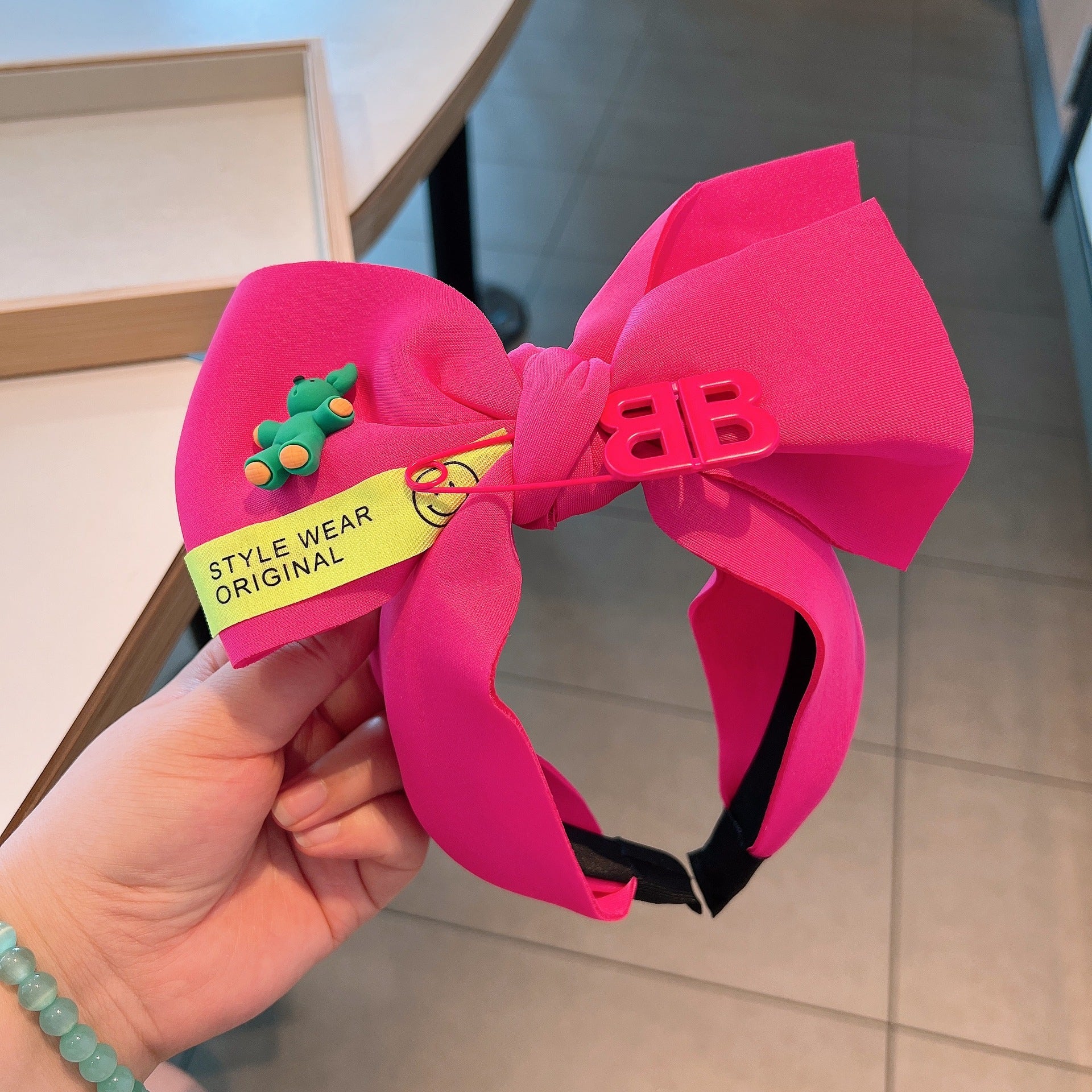 Wholesale Cartoon Three-dimensional Bow Space Cotton Hairband